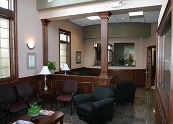 Welcoming dental waiting room