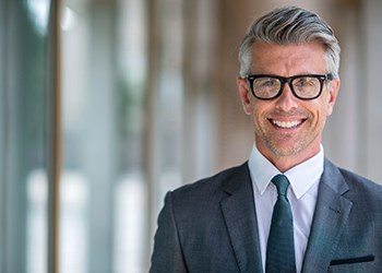 Smiling man in business suit