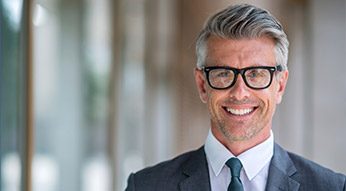 Man in business suit with flawless smile