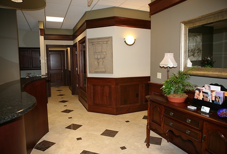 Hallway to treatment areas